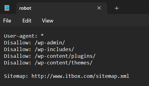 robot txt
