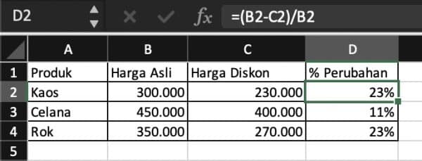Cara Menghitung Persen di Excel, Anti Ribet!