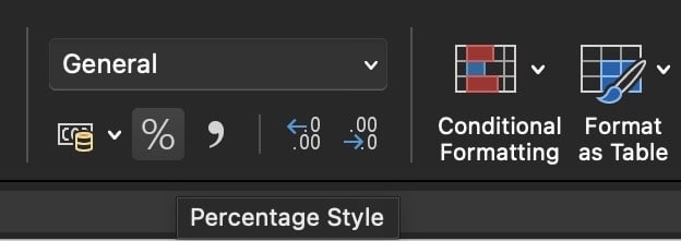 Mengaktifkan Fitur Persen di Excel