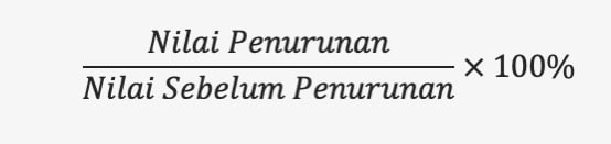 rumus persentase perubahan penurunan