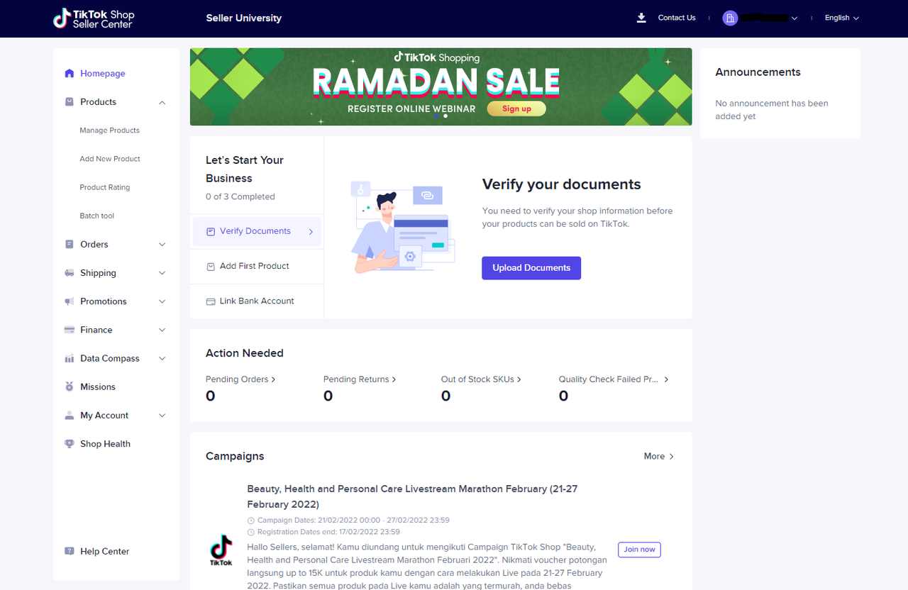 Verifikasi TikTok Shop