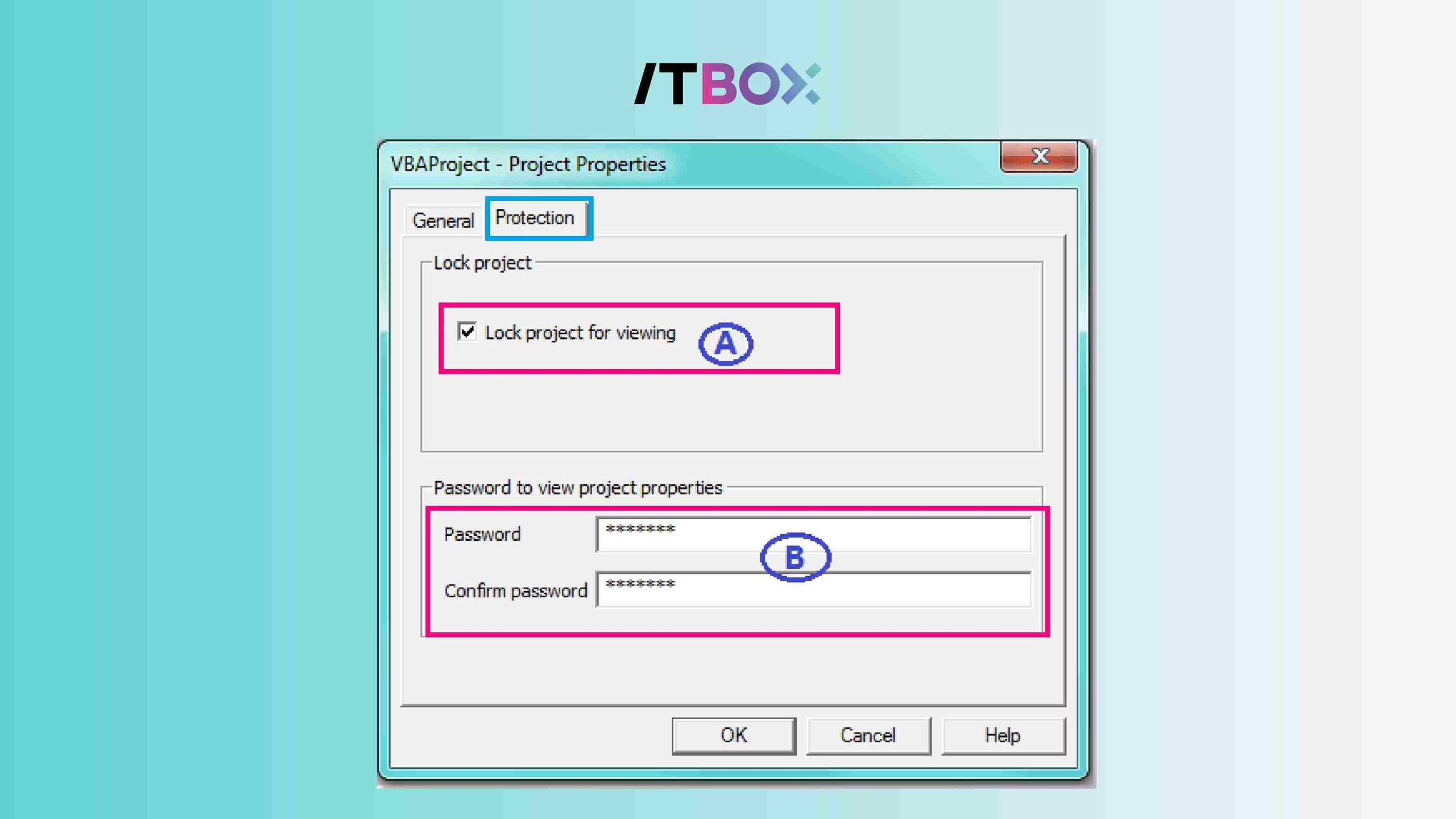cara mengunci kode vba excel