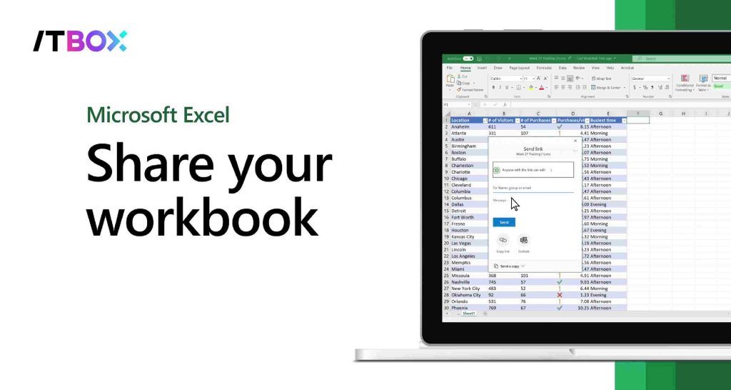 cara share excel online