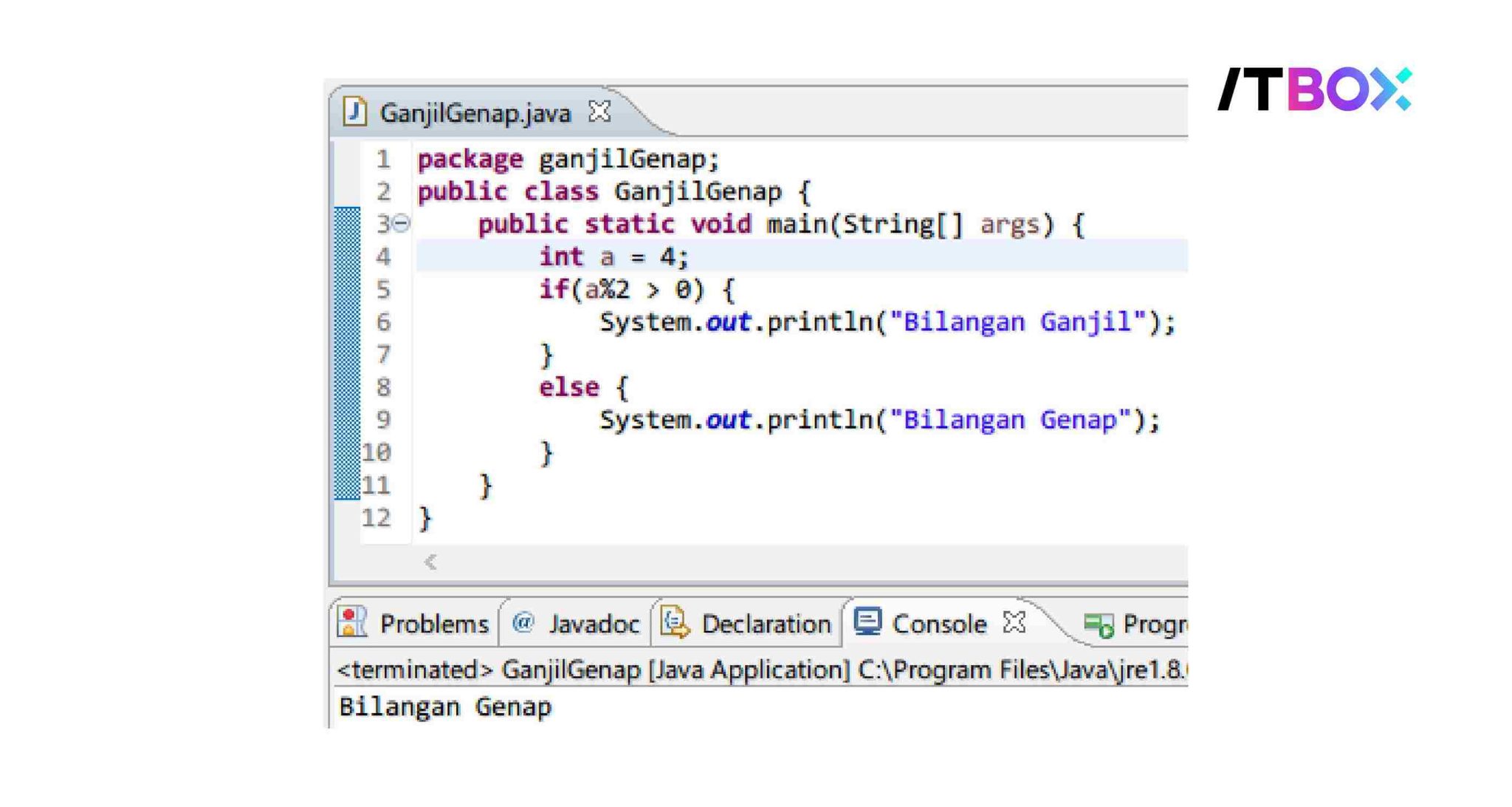 Program Java untuk Menentukan Bilangan Ganjil dan Genap - ITBOX by ...