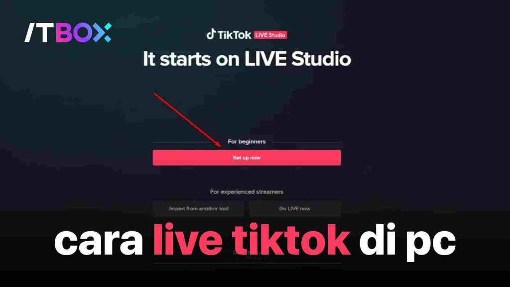 cara live tiktok di pc